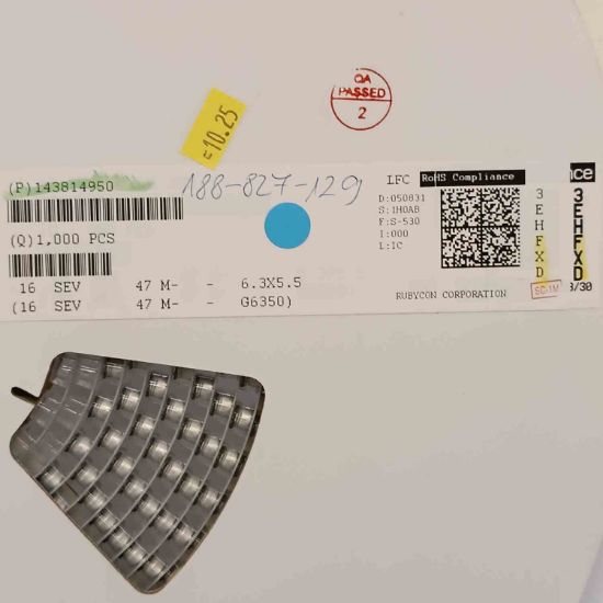 16SEV47M 47MF 16V 6.3x5.4 RUBYCON SMD KONDANSATÖR resmi