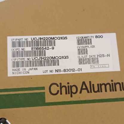 UCJ1H220MCQ1GS 22MF NICHICON SMD KONDANSATÖR resmi