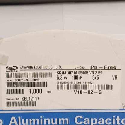 SC0J107M05005VR259 100MF 6.3V 5x5 SAMWHA SMD KONDANSATÖR resmi