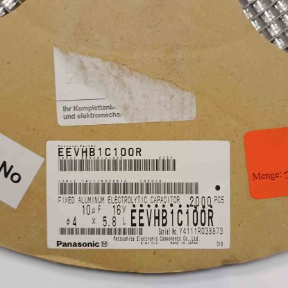 EEVHB1C100R 10MF 16V 4x5.8 PANASONIC SMD KONDANSATÖR resmi