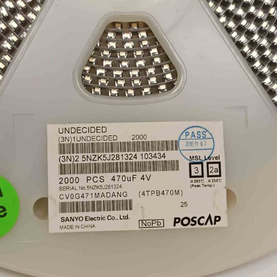 CVOG471MADANG 470MF 4V SANYO SMD KONDANSATÖR resmi