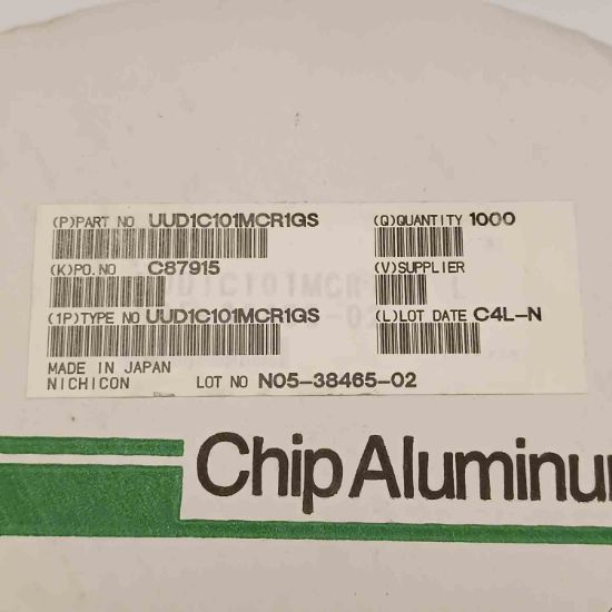 UUD1C101MCR1GS 100MF 16V 6.3X5.8 NICHICON SMD KONDANSATÖR resmi