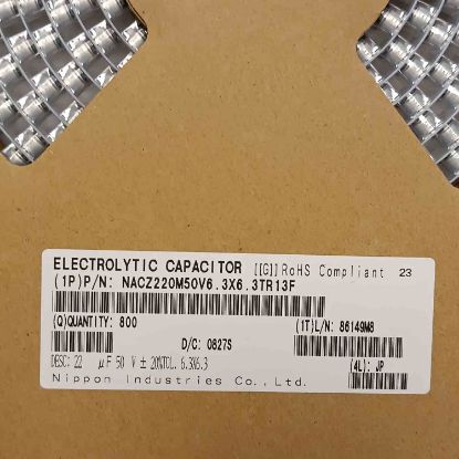NACZ220M50 22MF 50V 6.3x6.3 NIPPON SMD KONDANSATÖR resmi