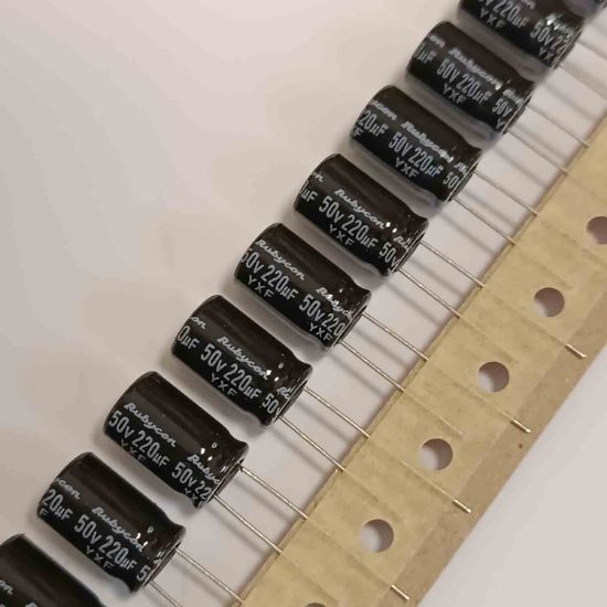 220MF 50V 10x16 RUBCYON ELKO KONDANSATÖR resmi