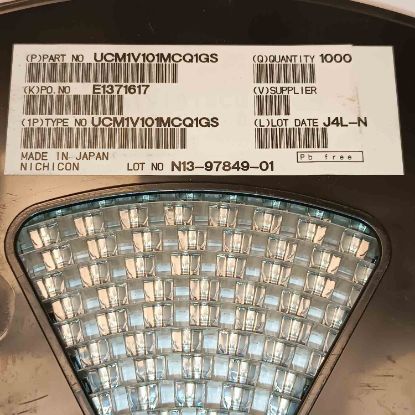 UCM1V101MCQ1GS 100MF NICHICON SMD KONDANSATÖR resmi