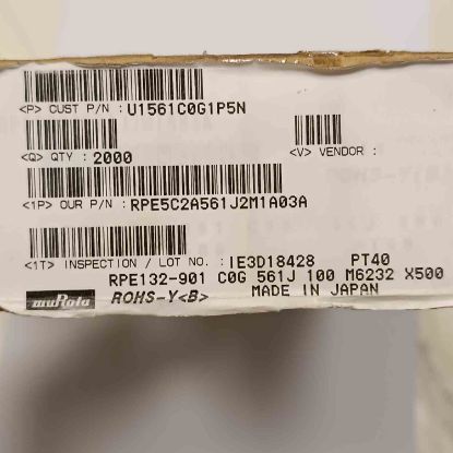 RPE5C2A561J2M1A03A 560PF 100V 5mm MULTİ MURATA POLYESTER KONDANSATÖR resmi