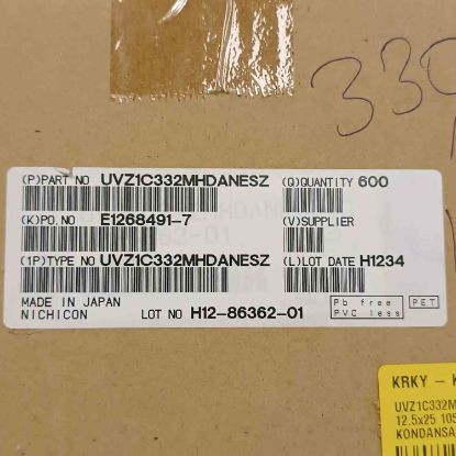 UVZ1C332MHDANESZ 3300MF 16V 12.5x25 105 NICHICON ELKO KONDANSATÖR resmi