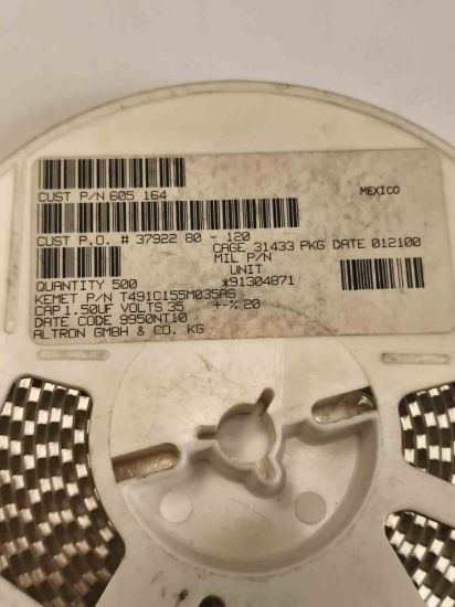 T491C155M035AS 1.5MF 35V C TANTAL KONDANSATÖR resmi