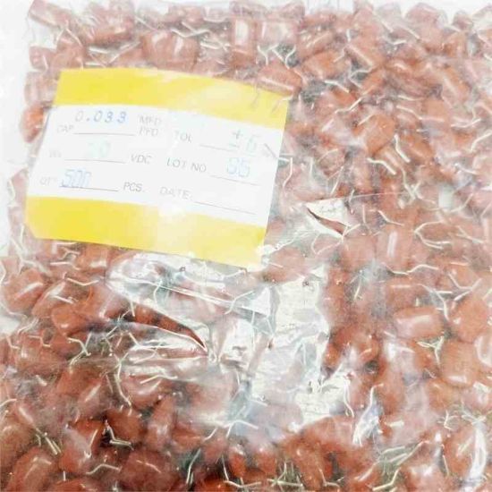 33NF 250V 5mm DAMLA POLYESTER KONDANSATÖR resmi