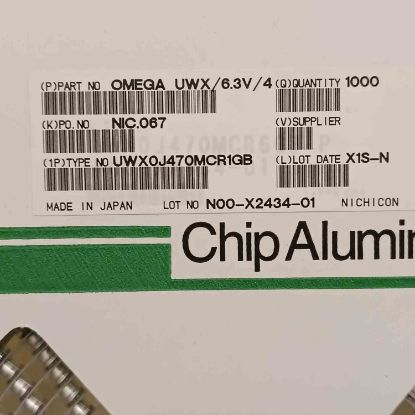 UWKOJ470MCR1GB 47MF 6.3V NICHICON SMD KONDANSATÖR resmi