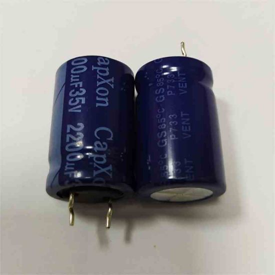 2200MF 35V 16x25 K.AYAK CAPXON ELKO KONDANSATÖR resmi