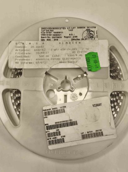 293D105X9050C2TE3 1MF 50V C VISHAY TANTAL KONDANSATÖR resmi