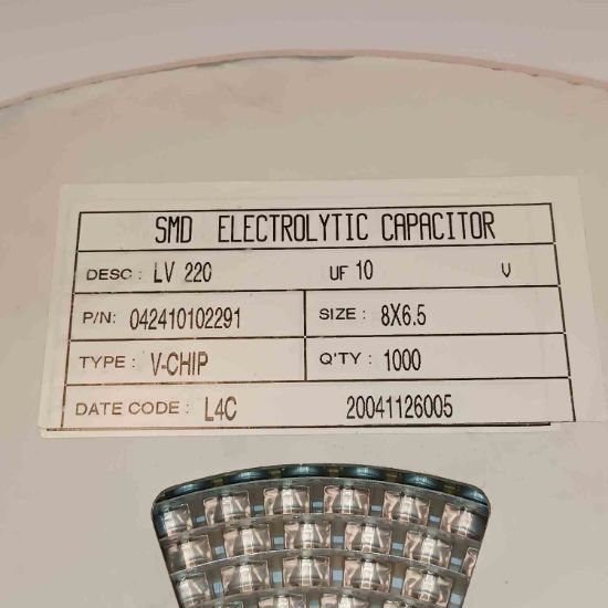 42410102291 220MF 10V SMD KONDANSATÖR resmi