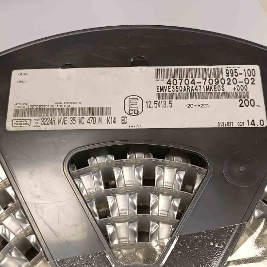 3224RMVE35VC470M 470MF 35V 12.5x13.5 SMD KONDANSATÖR resmi