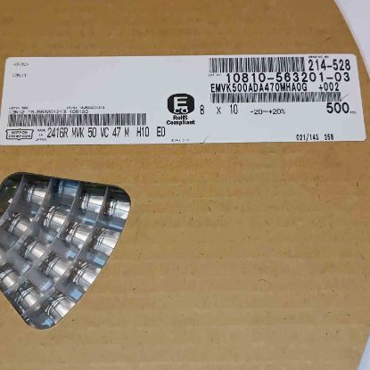 2416RMVKA50VC47M 47MF 50V 8x10 NİPPON SMD KONDANSATÖR resmi