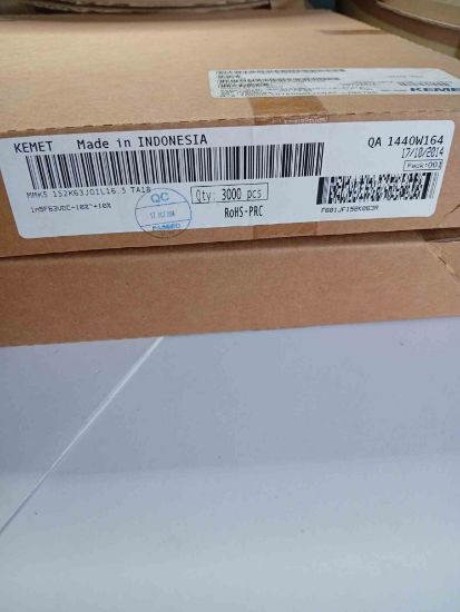 MMK5 152K63J01L16.5 TA18 1.5NF 63V 5 0.1 KEMET POLYESTER KONDANSATÖR resmi
