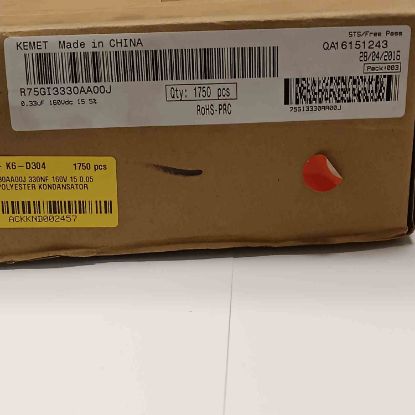 R75GI3330AA00J 330NF 160V 15 0.05 KEMET POLYESTER KONDANSATÖR resmi