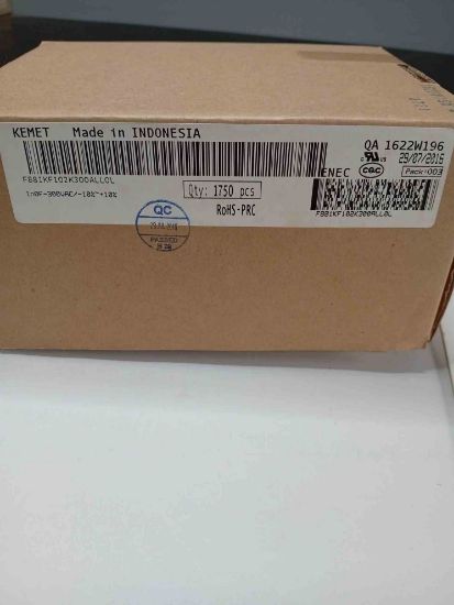 F881KF102K300ALL0L 1NF 300VAC 7.5 0.1 KEMET POLYESTER KONDANSATÖR resmi