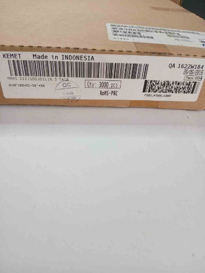 MMK5222K100J01L16.5TA16 2.2NF 100V 5 0.1 KEMET POLYESTER KONDANSATÖR resmi