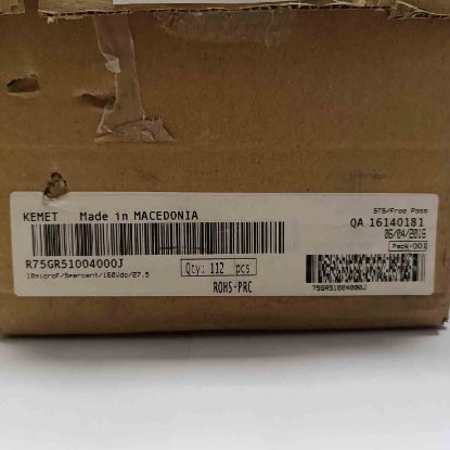 R75GR51004000J 10MF 160V 27.5 0.05 KEMET POLYESTER KONDANSATÖR resmi