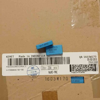 PHE450SD4470JR06L2 4.7NF 2000V 22.5 0.05 KEMET POLYESTER KONDANSATÖR resmi