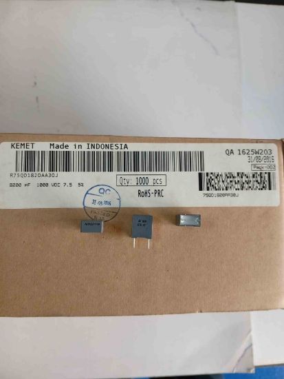 R75QD1820AA30J 8.2NF 1000V 7.5mm 0.05 KEMET POLYESTER KONDANSATÖR resmi