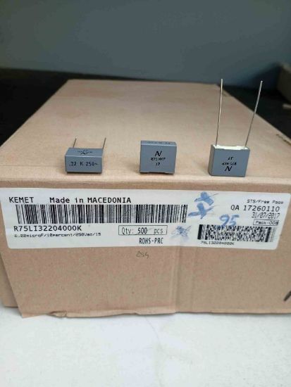 R75LI32204000K 220NF 250VAC 15 0.1 KEMET POLYESTER KONDANSATÖR resmi