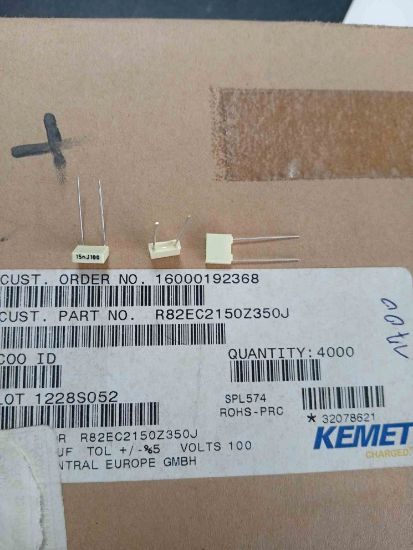 R82EC2150Z350J 15NF 100V 5 0.05 KEMET POLYESTER KONDANSATÖR resmi