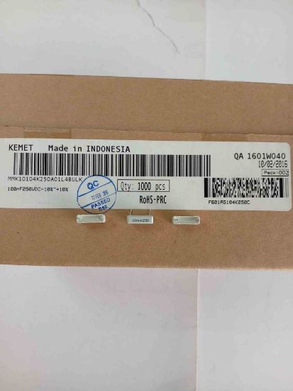 MMK10104K250A01L4BULK 1NF 250V 10 0.1 KEMET POLYESTER KONDANSATÖR resmi
