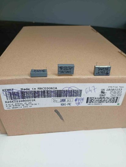 R46KI21000001K 10NF 275VAC 15 10%|R.46 KEMET POLYESTER KONDANSATÖR resmi