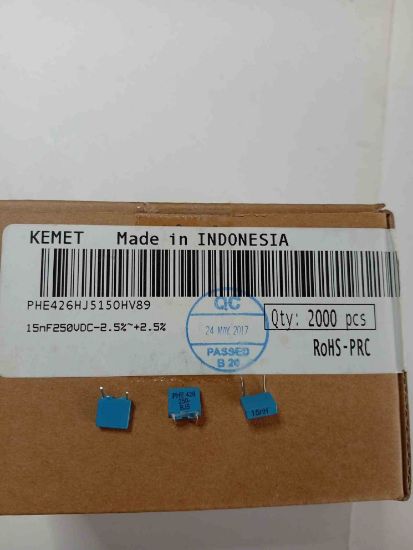 PHE426HJ5150HV89 15NF 250V 5 0.025 KEMET POLYESTER KONDANSATÖR resmi