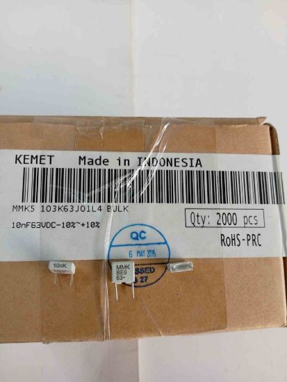 MMK5103K63J01L4BULK 10NF 63V 5 0.1 KEMET POLYESTER KONDANSATÖR resmi