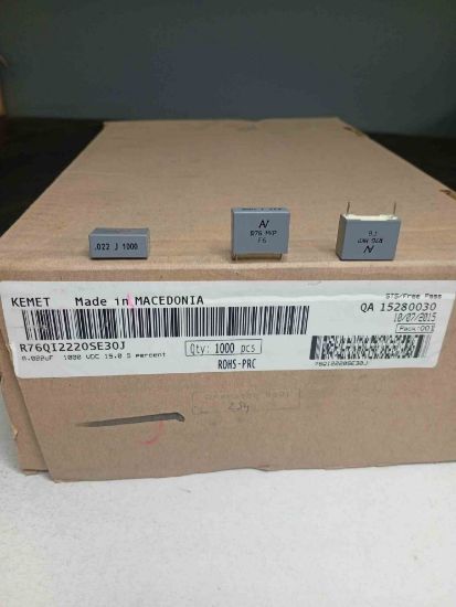 R76QI2220SE30J 22NF 1000V 15 0.05 KEMET POLYESTER KONDANSATÖR resmi