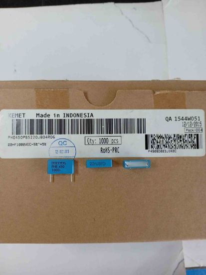 PHE450PB5220JB04R06 22NF 1000V 15 0.05 KEMET POLYESTER KONDANSATÖR resmi