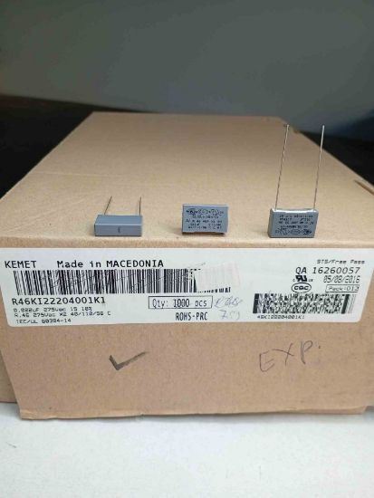 46KI22204001K1 22NF 275VAC 15 0.1 KEMET POLYESTER KONDANSATÖR resmi