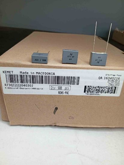 73QI22204030J 22NF 1000V 15 0.05 KEMET POLYESTER KONDANSATÖR resmi