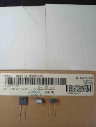 R76ID2470503EH 47NF 250V 7.5 0.025 KEMET POLYESTER KONDANSATÖR resmi