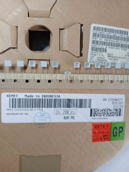 MMK5 223J63J01L16.5 TR16 22NF 63V 5 0.05 KEMET POLYESTER KONDANSATÖR resmi