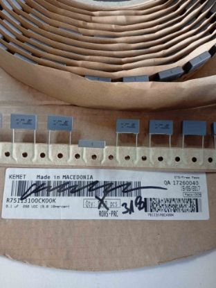 R75II3100CK00K 100NF 250V 15 0.1 KEMET POLYESTER KONDANSATÖR resmi