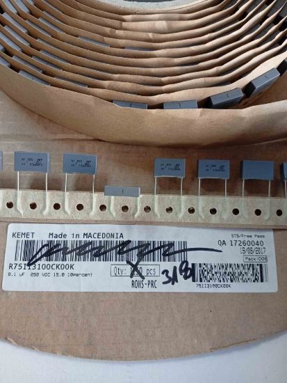 R75II3100CK00K 100NF 250V 15 0.1 KEMET POLYESTER KONDANSATÖR resmi