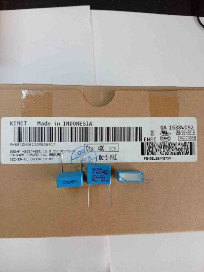 PHE840MX6220MB06R17 220NF 275VAC 15 0.2 KEMET POLYESTER KONDANSATÖR resmi