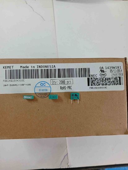 F861KG103K310C 33NF 310VAC 7.5 0.1 KEMET POLYESTER KONDANSATÖR resmi