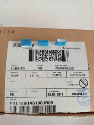 PHE426HA6100JR05 100NF 250V 10 0.05 KEMET POLYESTER KONDANSATÖR resmi