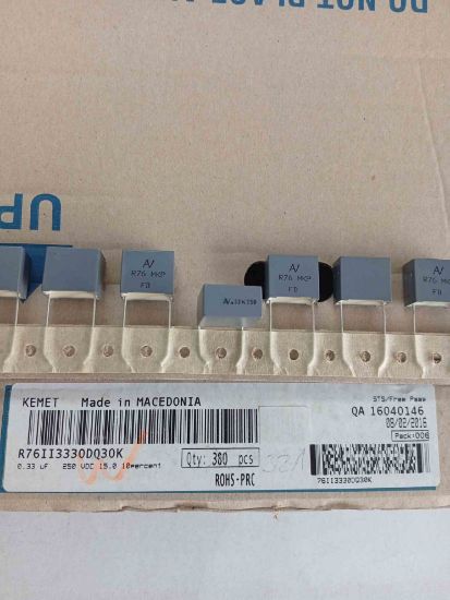 R76II3330DQ30K 330NF 250V 15 0.1 KEMET POLYESTER KONDANSATÖR resmi