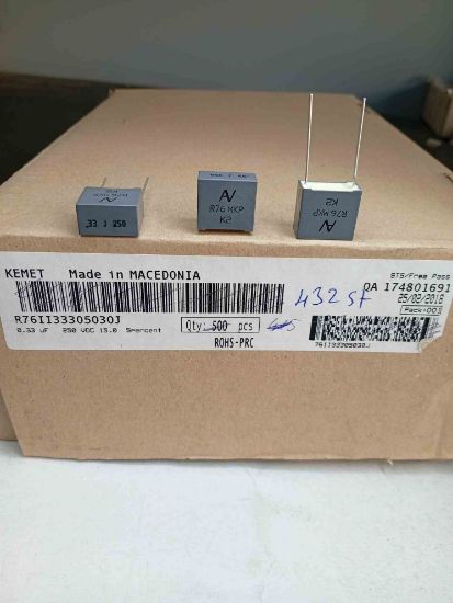 R76II33305030J 330NF 250V 15 0.05 KEMET POLYESTER KONDANSATÖR resmi