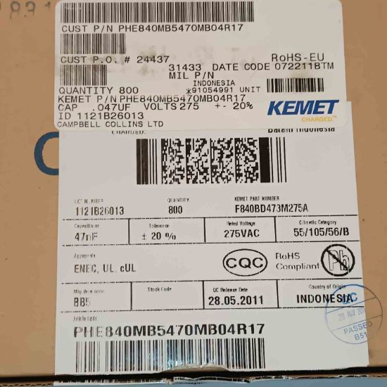 PHE840MB5470MB04R17 47NF 275VAC 15 0.2 KEMET POLYESTER KONDANSATÖR resmi