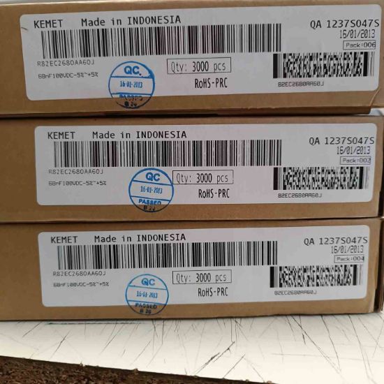 R82EC2680AA60J 68NF 100V 5mm 0.05 KEMET POLYESTER KONDANSATÖR resmi