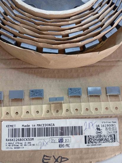 R46KI2680CKS0M 68NF 275VAC 15 0.2 KEMET POLYESTER KONDANSATÖR resmi