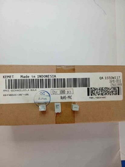MMK5 683K400J05L4 BULK 68NF 400V 5 0.1 KEMET POLYESTER KONDANSATÖR resmi