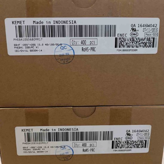 PHE841EB5680MR17 68NF 330VAC 15 0.2 KEMET POLYESTER KONDANSATÖR resmi